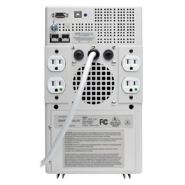 SmartPro 120V 1kVA 750W Medical-Grade Line-Interactive Tower UPS, 4 Outlets, Full Isolation, Expandable Runtime - Image 2