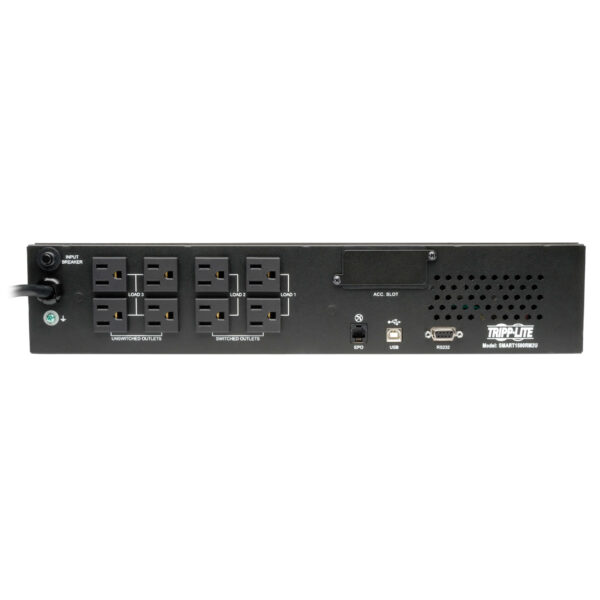 Tripp Lite SmartPro 1500VA 1350W 120V Line-Interactive Sine Wave UPS - 8 Outlets, Network Card Option, LCD, USB, DB9, 2U Rack/Tower - Image 4